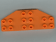 Duplo Plate 8 x 3 without Corners (Airplane Wings) in Orange