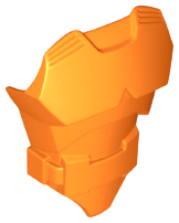 Large Figure Torso Cover with Raised Belt [Plain] in Orange