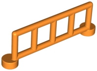 Duplo Fence / Rail 1 x 6 with 5 Rails in Orange