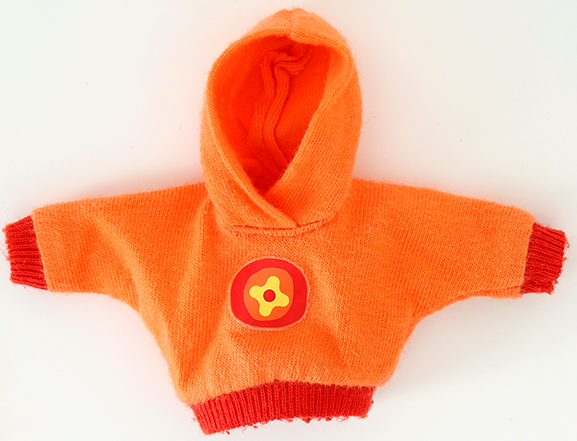 Scala, Sweater with Yellow Flower Print in Orange