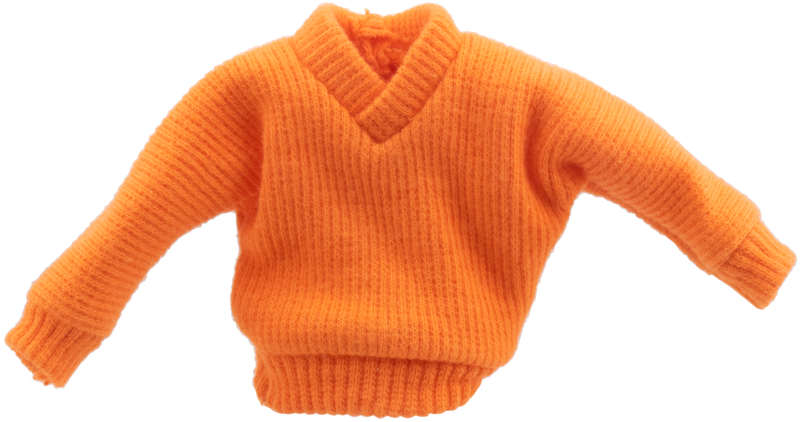 Scala, Sweater V-Neck in Orange