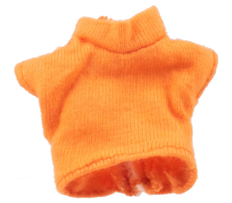 Scala, Sweater, Turtleneck Short Sleeve in Orange