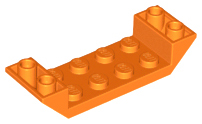Brick Sloped Inverted 45° 6 x 2 Double with 2 x 4 Recessed in Orange