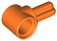 Technic Pin Connector Hub with 1 Axle in Orange