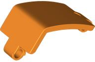 Technic Panel Curved and Bent 6 x 3 in Orange