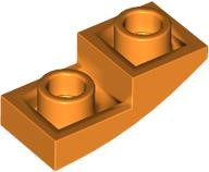 Brick Curved Inverted 2 x 1 in Orange