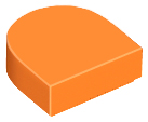 Tile Round 1 x 1 Half Circle in Orange