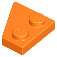 Wedge Plate 2 x 2 Right in Orange