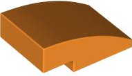 Brick Curved 3 x 2 No Studs in Orange