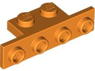 Bracket 1 x 2 - 1 x 4 [Square Corners] in Orange