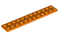 Plate 2 x 12 in Orange