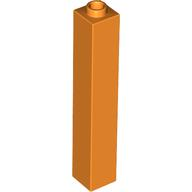 Brick 1 x 1 x 5 with Blocked Open or Hollow Stud in Orange