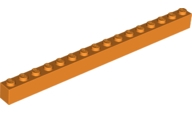 Brick 1 x 16 in Orange