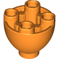 Brick Round 2 x 2 x 1 1/3 Inverted in Orange