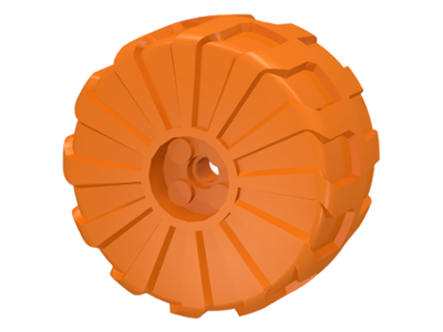 Wheel Hard Plastic Large (54mm D. x 30mm) in Orange