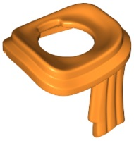 Minifig Neckwear Long Scarf Wrapped Around Neck in Orange