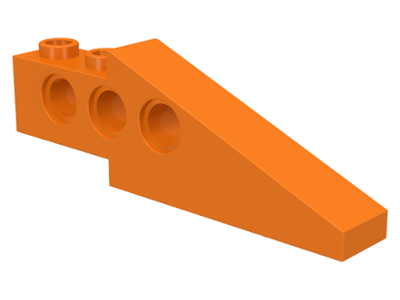 Technic Slope Long 1 x 6 with 3 Pin Holes in Orange