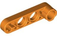 Technic Beam 1 x 4 Thin with Stud Connector in Orange