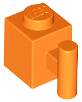 Brick Special 1 x 1 with Handle in Orange