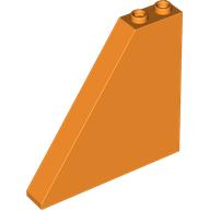 Brick Sloped 55° 1 x 6 x 5 with Bottom Stud Holders in Orange