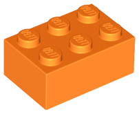 Brick 2 x 3 in Orange