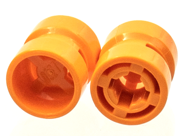 Wheel 8 x 9 with Hole Notched for Wheels Holder Pin in Orange