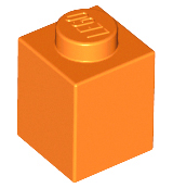 Brick 1 x 1 in Orange