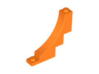 Brick Curved 1 x 5 x 4 Inverted in Orange