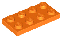 Plate 2 x 4 in Orange