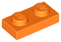 Plate 1 x 2 in Orange