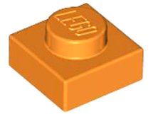 Plate 1 x 1 in Orange
