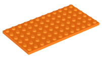Plate 6 x 12 in Orange