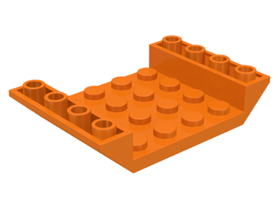 Brick Sloped Inverted 45° 6 x 4 Double with 4 x 4 Recessed in Orange