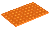 Plate 6 x 10 in Orange