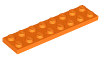 Plate 2 x 8 in Orange