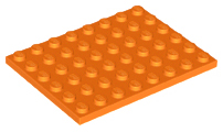 Plate 6 x 8 in Orange