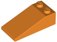 Brick Sloped 18° 4 x 2 in Orange