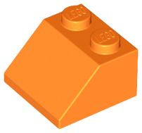 Brick Sloped 45° 2 x 2 in Orange