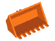 Construction Vehicle Bucket 3 x 6, 9 Hinge Teeth in Orange