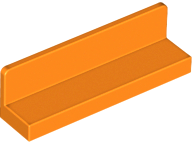 Panel 1 x 4 x 1 with Rounded Corners [Thin Wall] in Orange