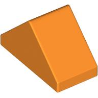 Brick Sloped 45° 2 x 1 Double with Inside Stud Holder in Orange