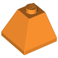 Brick Sloped 45° 2 x 2 Double Convex in Orange