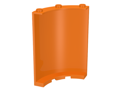 Panel 4 x 4 x 6 Quarter Cylinder in Orange