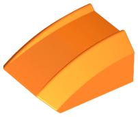 Brick Curved 2 x 2 with Lip, No Studs in Orange