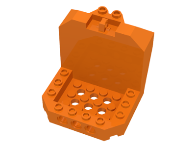 Cockpit 6 x 6 x 5 with Hinge in Orange