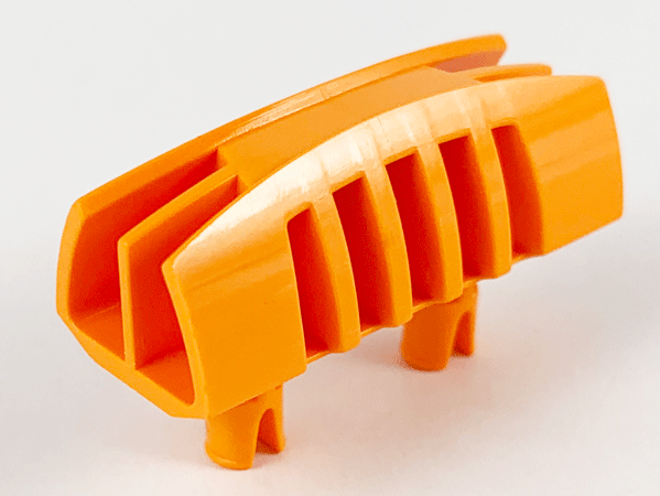 Grille 1 x 4 [Two Pins] in Orange