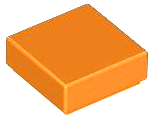 Tile 1 x 1 with Groove in Orange
