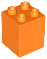 Duplo Brick 2 x 2 x 2 in Orange