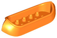 Duplo Boat / Canoe 2 x 8 in Orange
