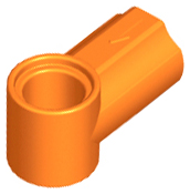 Technic Axle and Pin Connector Angled #1 in Orange